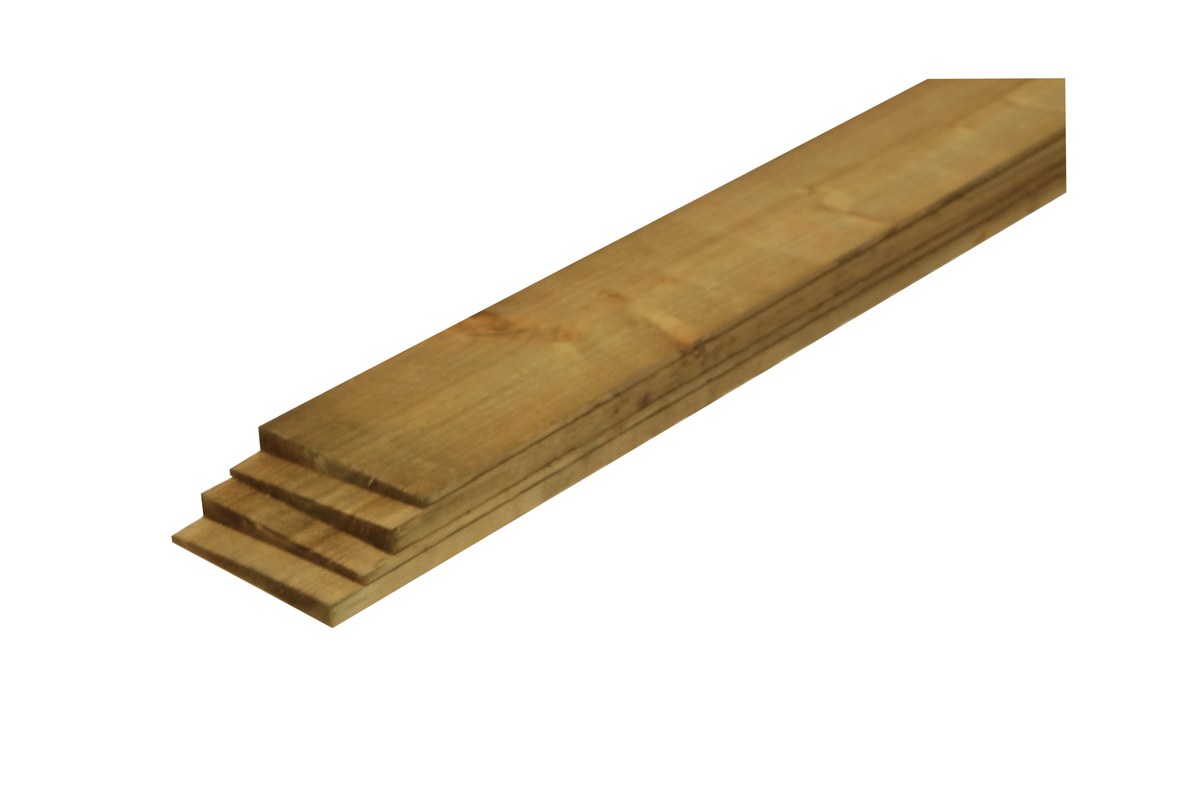 Brown featheredge timber board