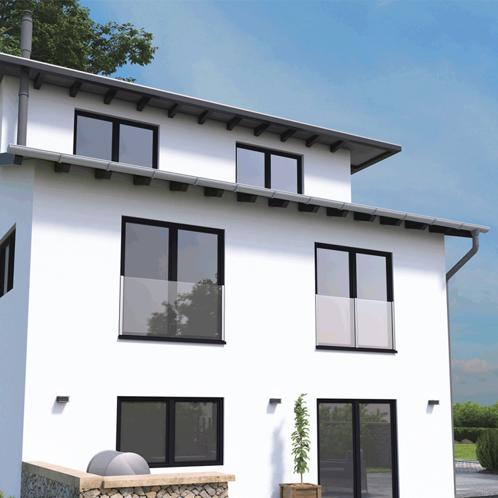 Sky Force slim side-mounted glass Juliet balcony